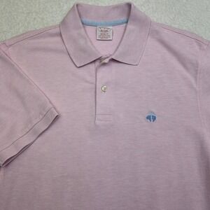 Brooks Brothers Polo Shirt Mens Small Pink Original Supima Cotton Performance